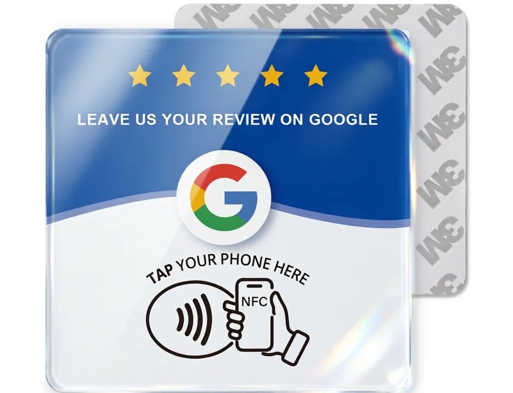 NFC review plate front and back